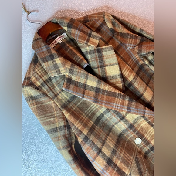 Free People Mari Plaid Blazer Jacket - Picture 16 of 16
